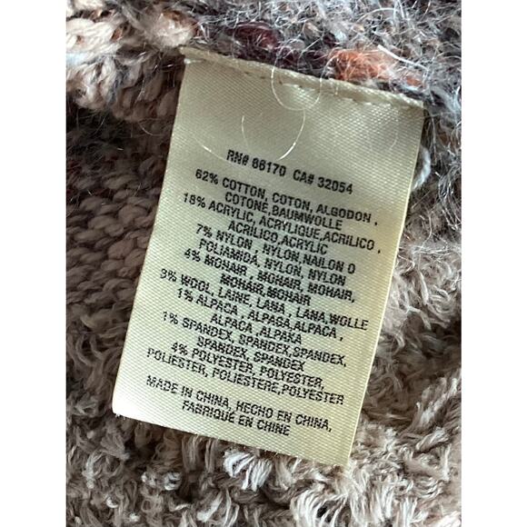 Anthropologie‎ Meadow Rue Moth Zig Zag Knit Cardigan Sweater Multicolor Small - Picture 10 of 12